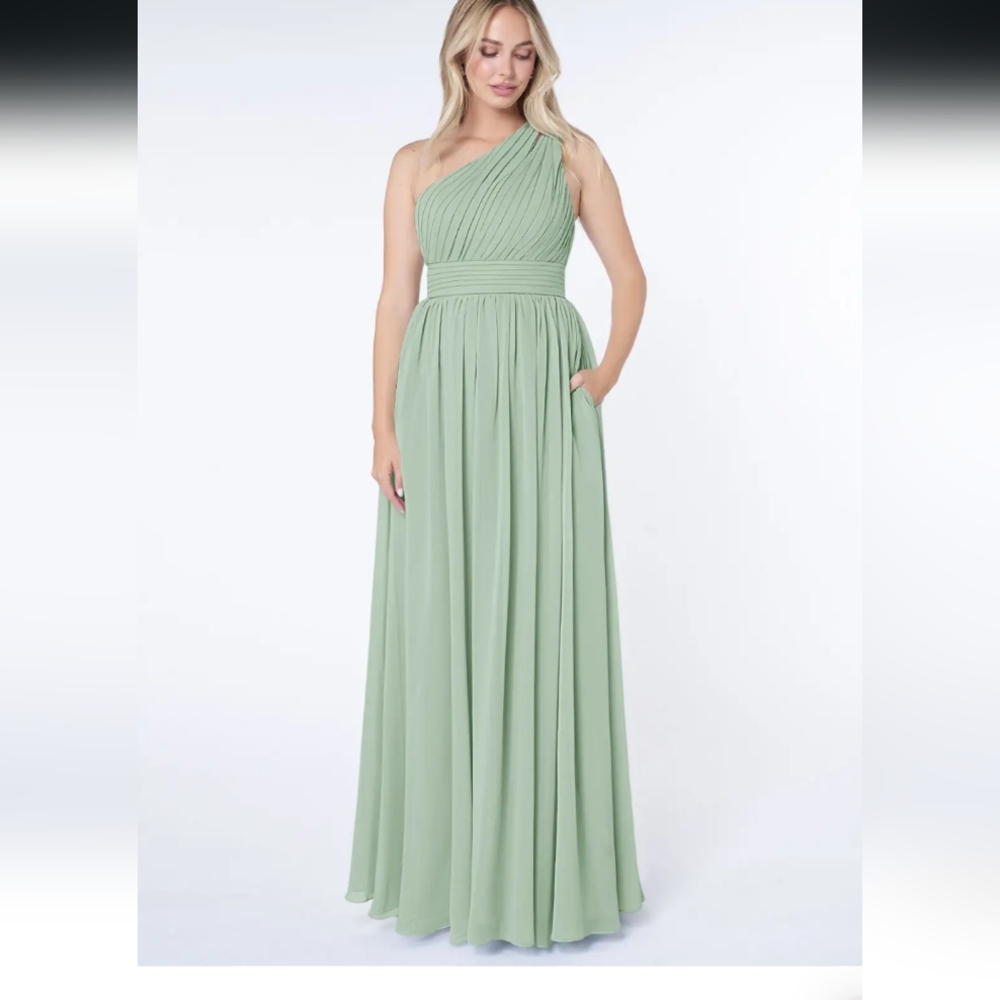 Azazie - Molly Dress (HAS POCKETS) - A10 (Agave)